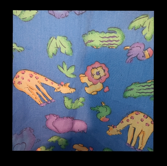 Animals print Scrub Top by Cassandra O - Picture 3 of 4